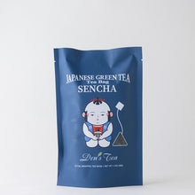 Load image into Gallery viewer, Pyramid Tea Bag Sencha (Den-chan Pouch) 12pcs x 12